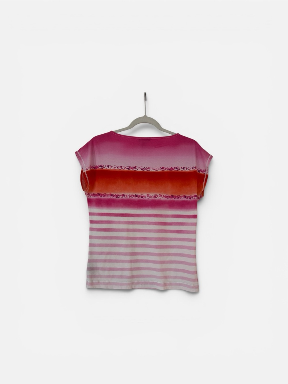 Ralph Lauren Pink and Red Gradient Stripe Short-Sleeve Tee